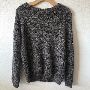 FOREVER 21 WOMEN'S WOVEN SWEATER BLACK & WHITE